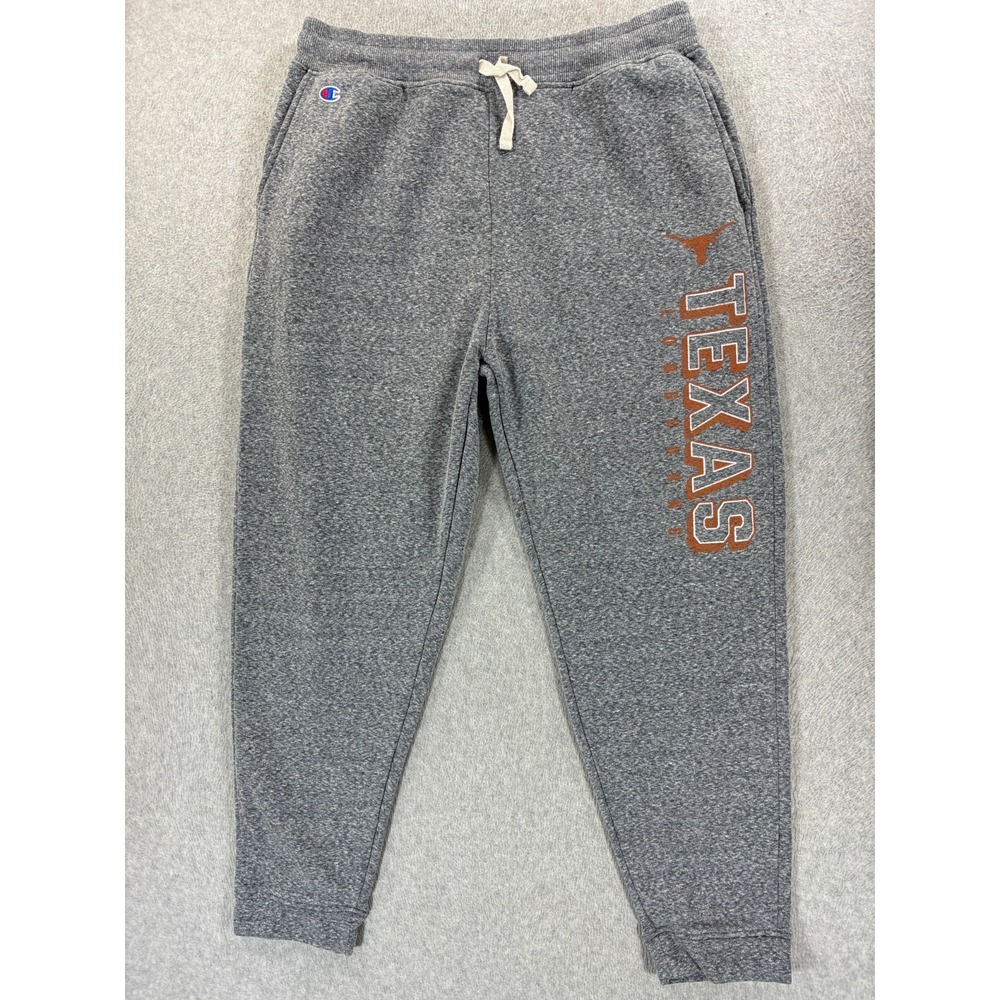 Texas Longhorns Champion Screened Logo Campus Jogger Sweatpants (Men's XL) Gray